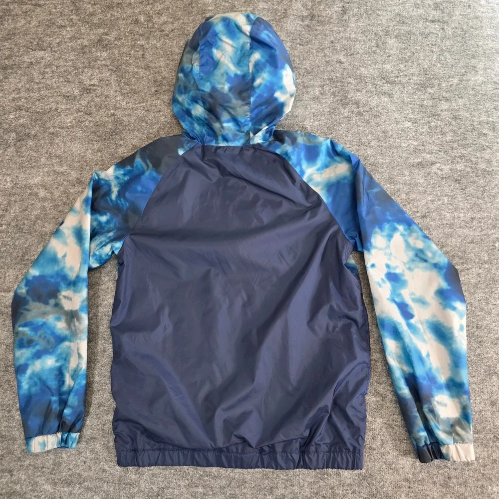 Air Jordan Windbreaker Jacket Kids XL 13-15 Years Blue Tie Dye Full Zip Hooded‎